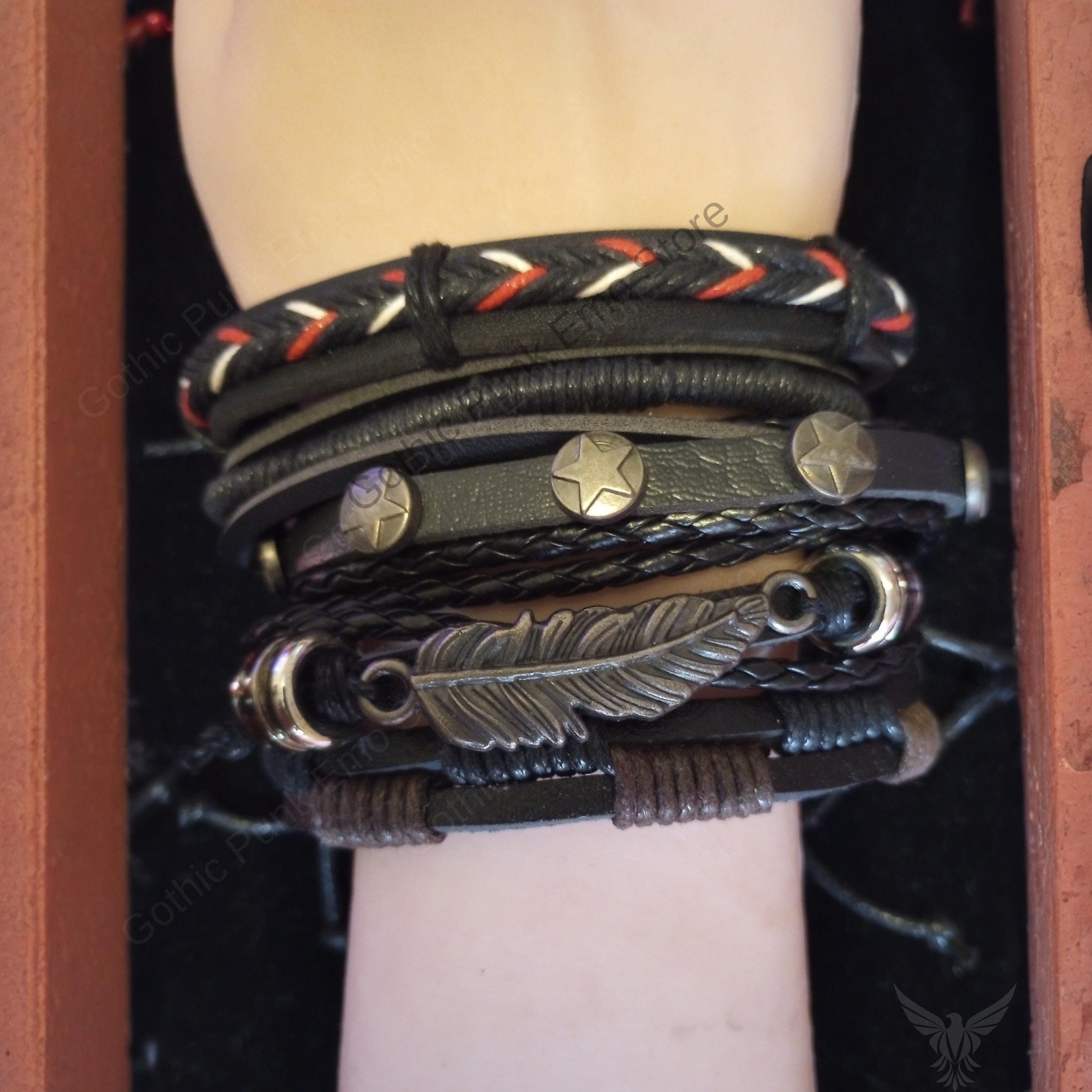 Leaf Star Emo Bracelet Set