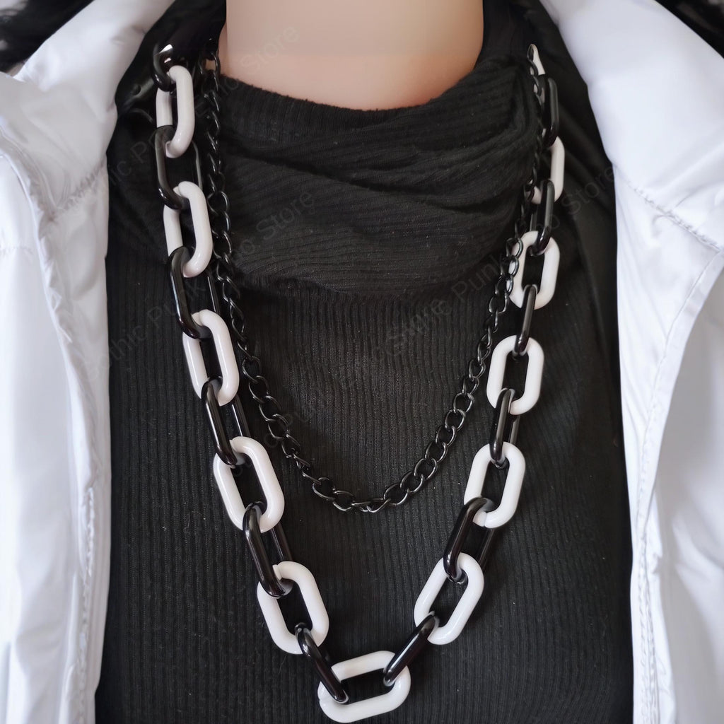 Black White Star Pants Chain