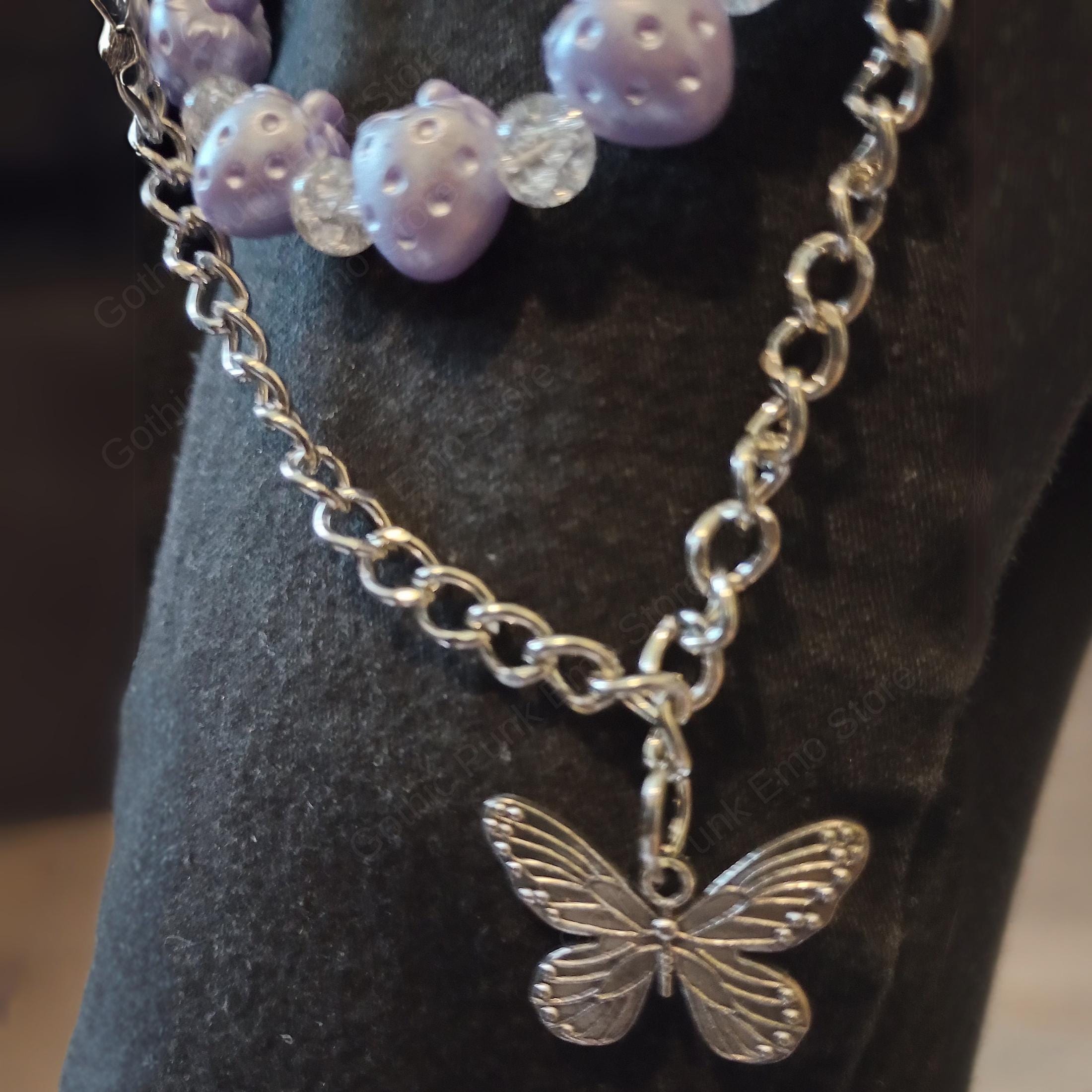 Purple Butterfly  Pants Chain
