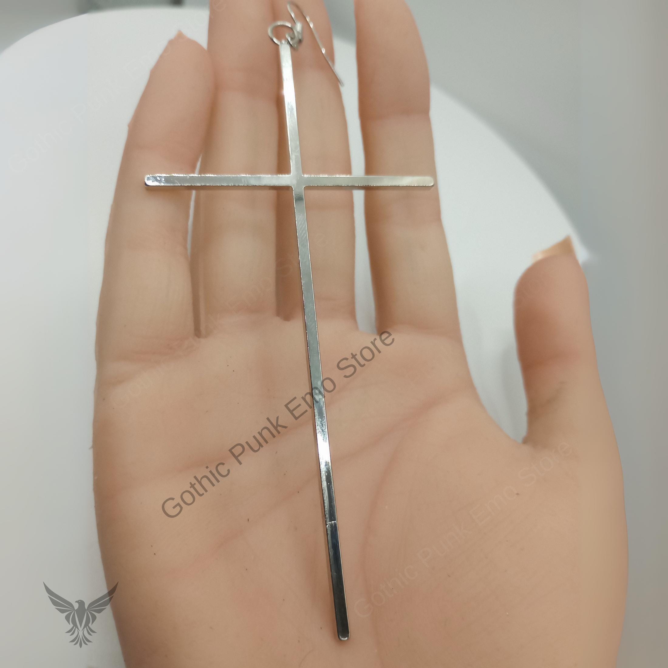 Cross Silver Earrings