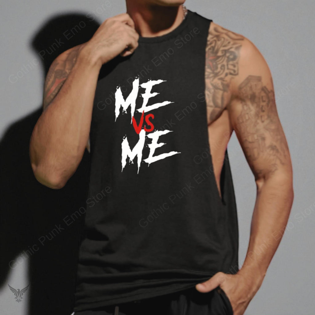 Tank Top Black Cut Out Shirt