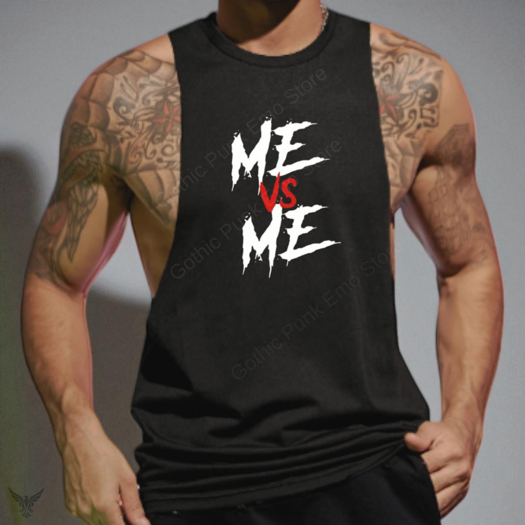 Tank Top Black Cut Out Shirt