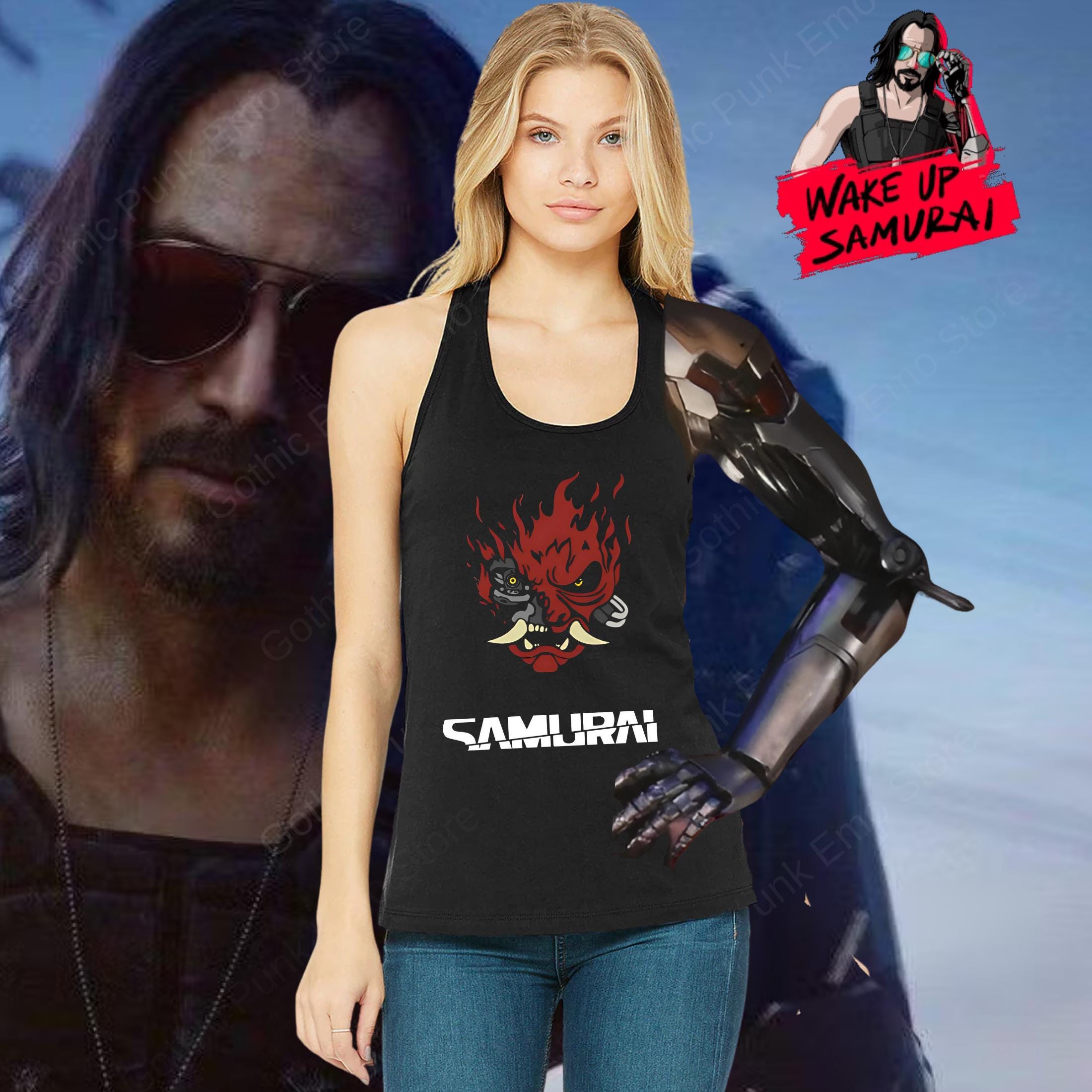 Johnny Silverhand Cosplay Tank Top