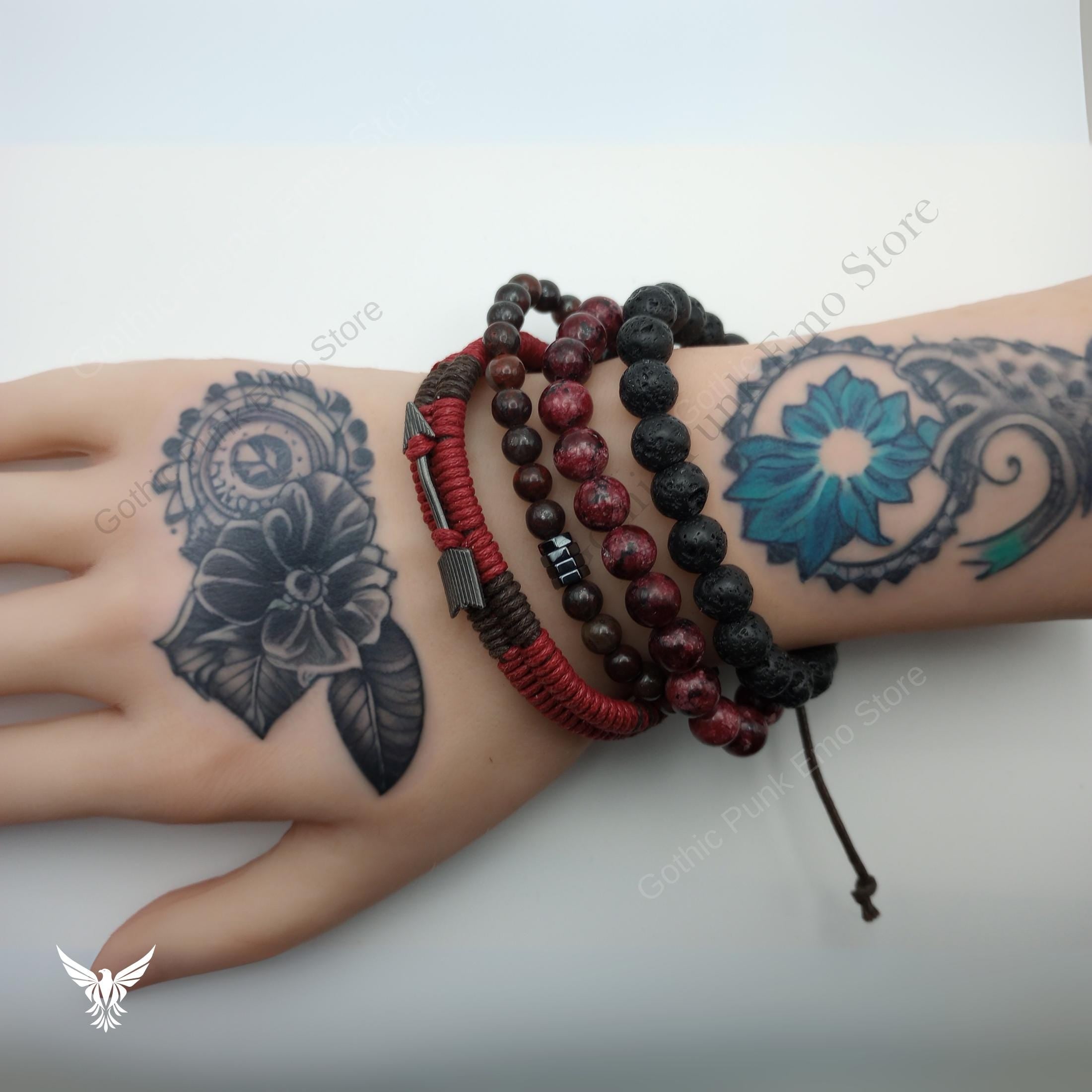Red Jasper Boho Bracelet Set