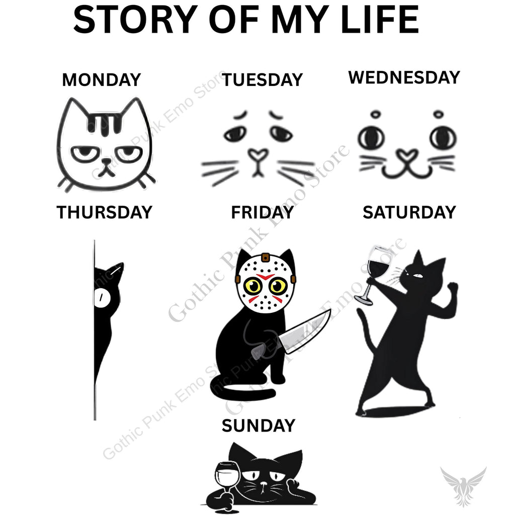 Funny Cat Week T-Shirt