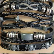 Spiked Punk Bracelet Set