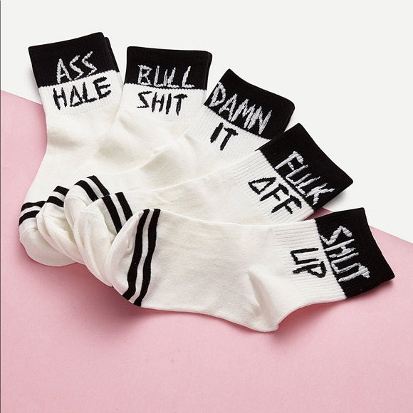 Punk Rock Funny Socks 5pk