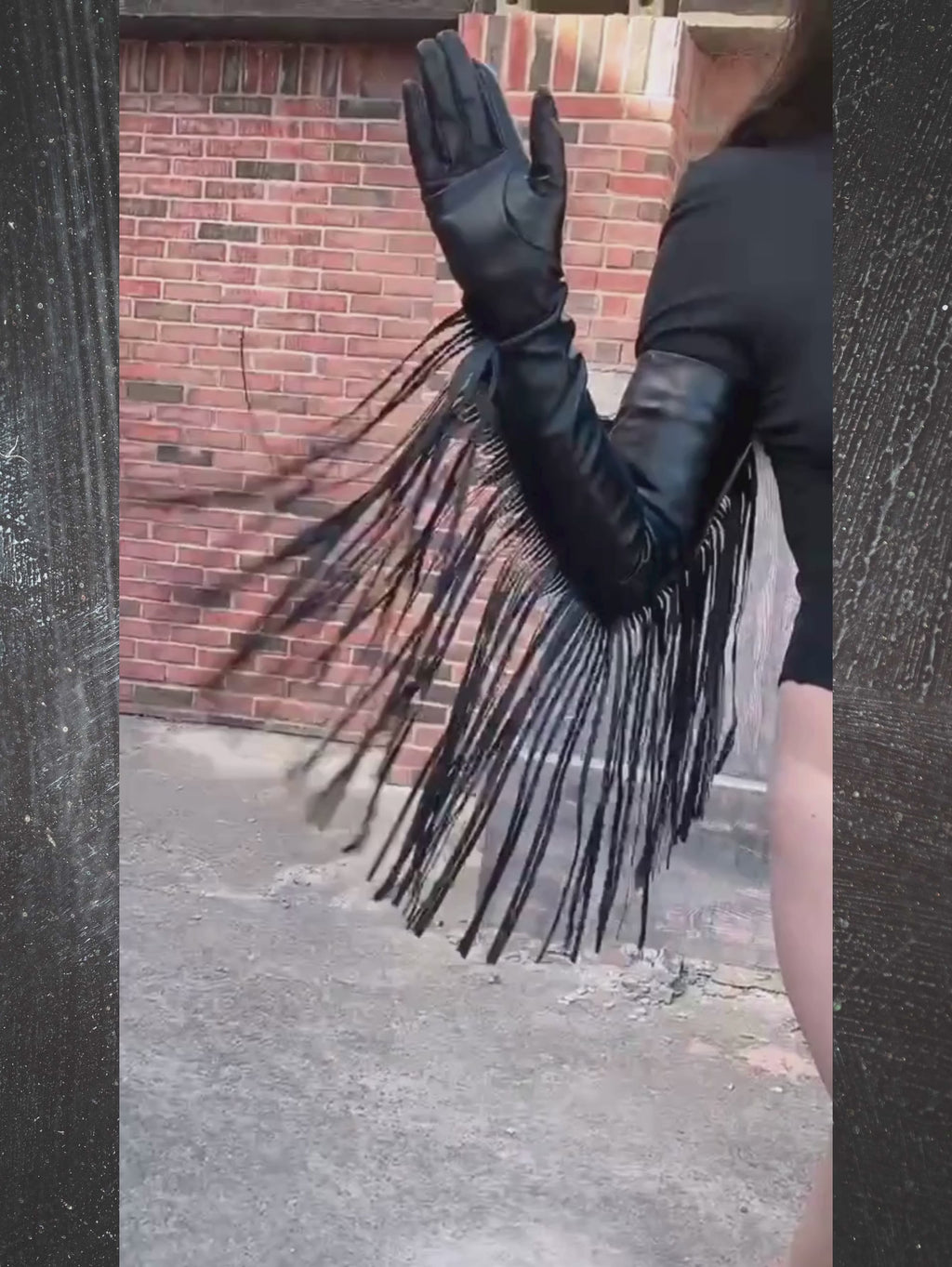 CowGirl Biker Fringe Oversized Gloves
