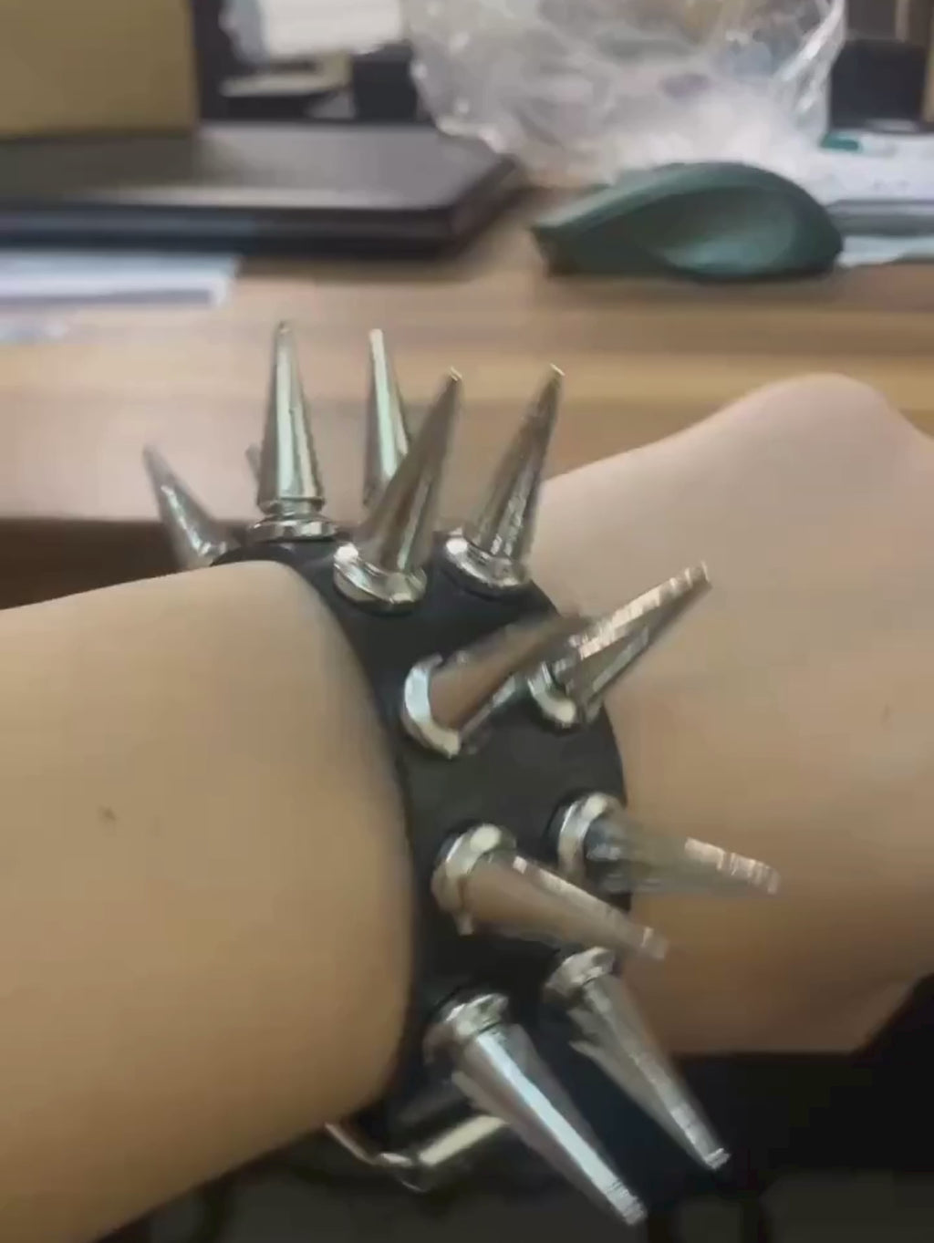 Double Row Spiked Bracelet