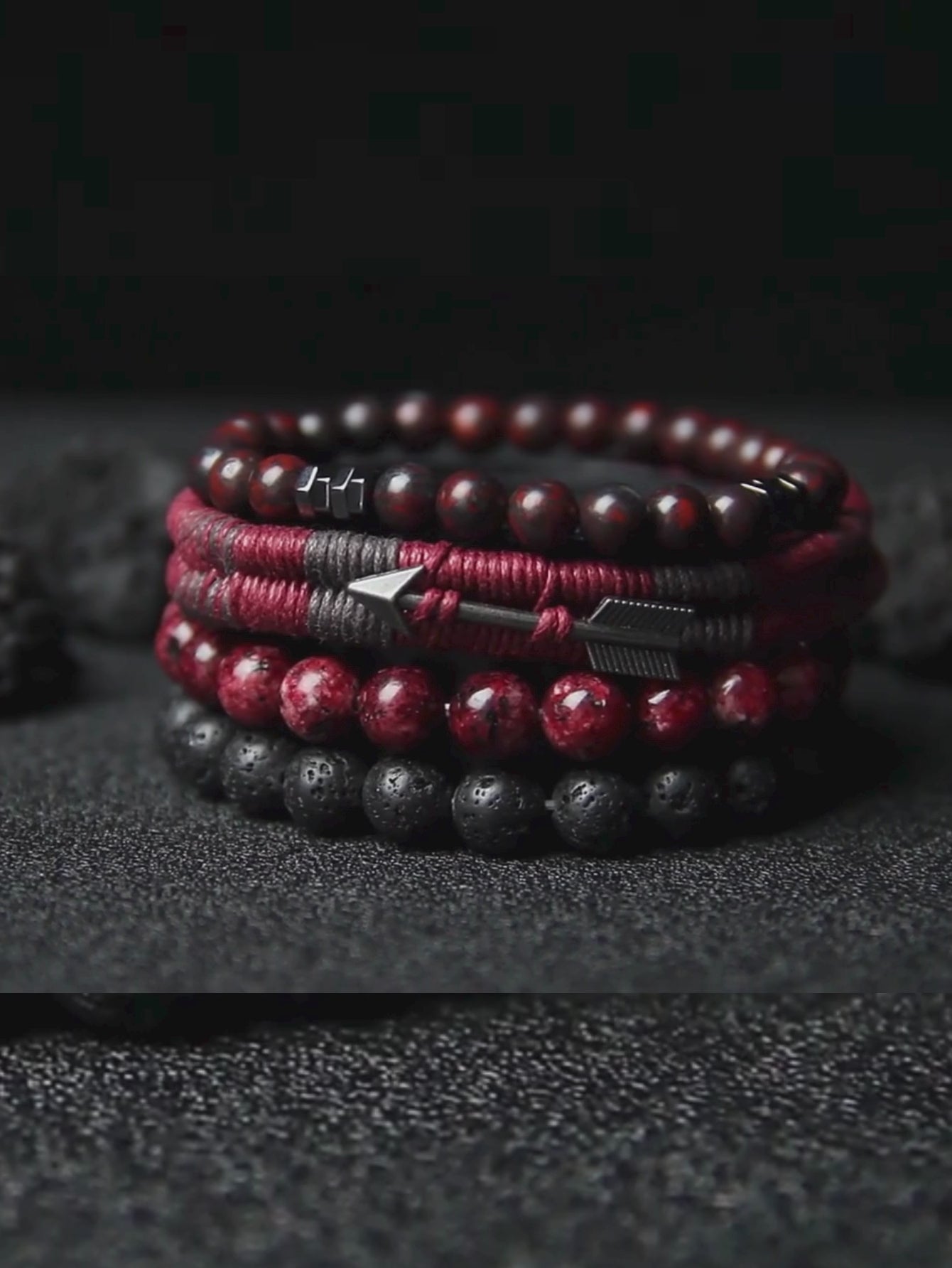 Red Jasper Boho Bracelet Set