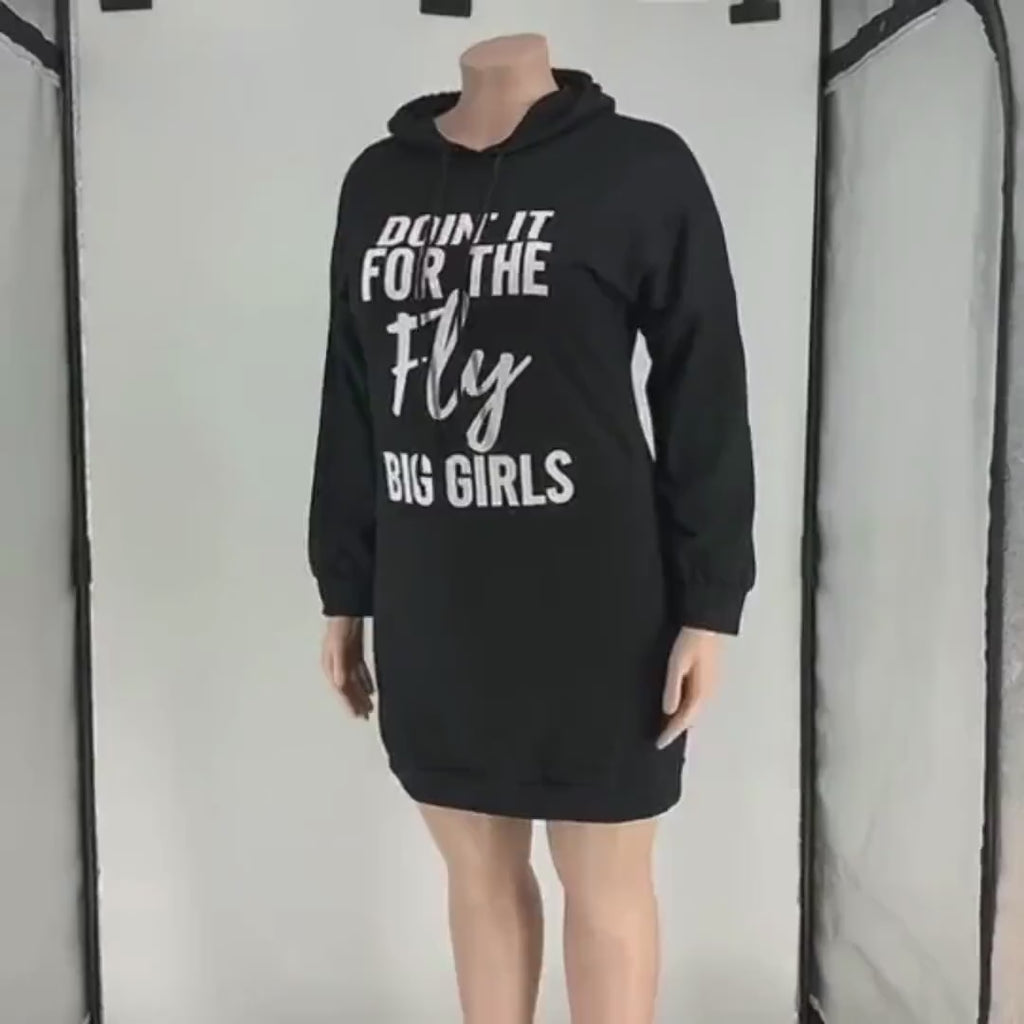 Plus Size Letter Hoodie
