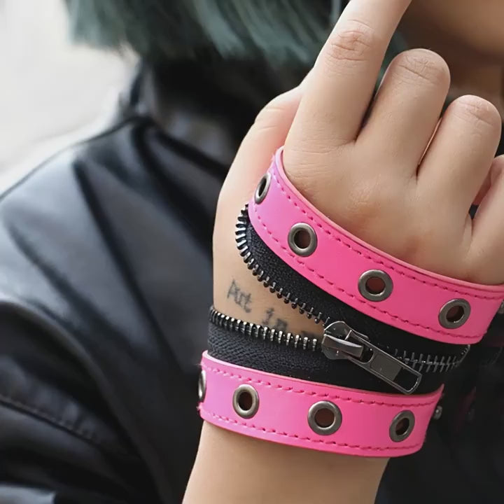 Zipper Punk Bracelet