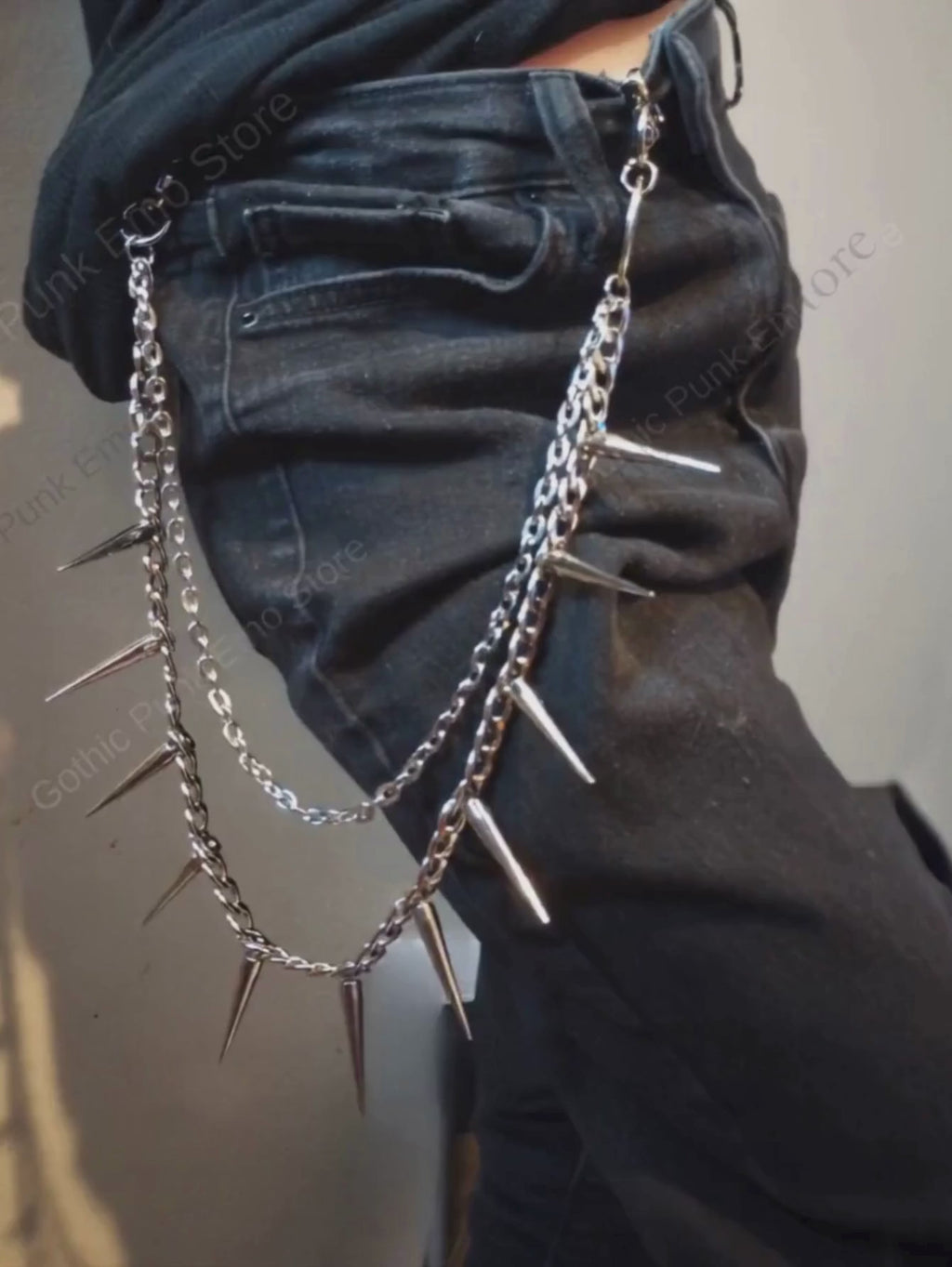 Spiked Punk Wallet Chain
