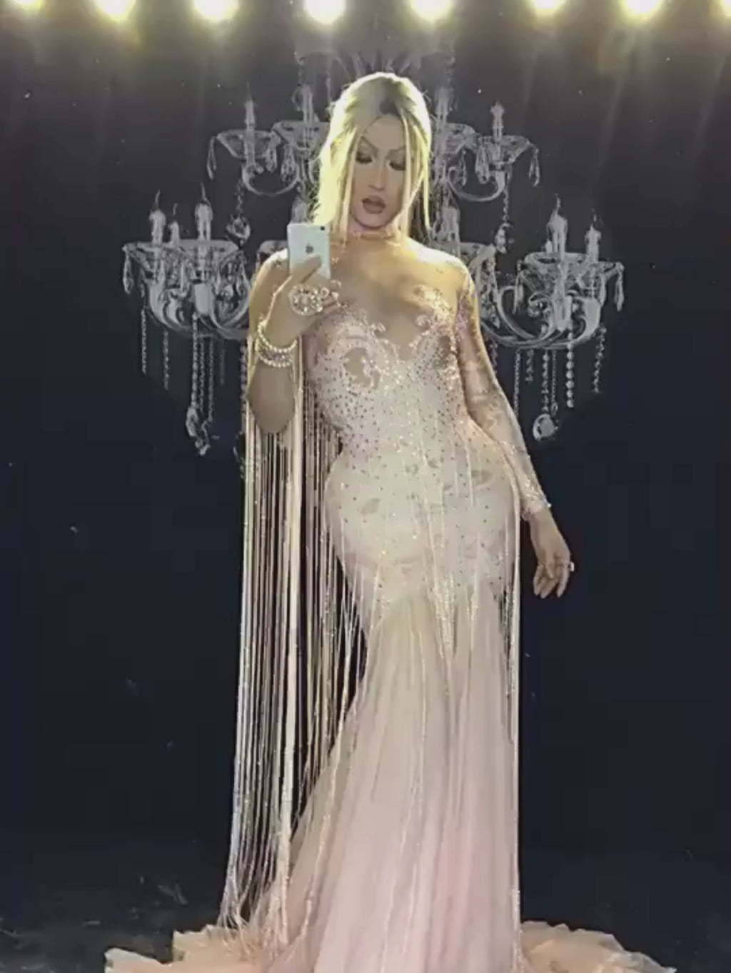 Pink Sheer Drag Queen Dress
