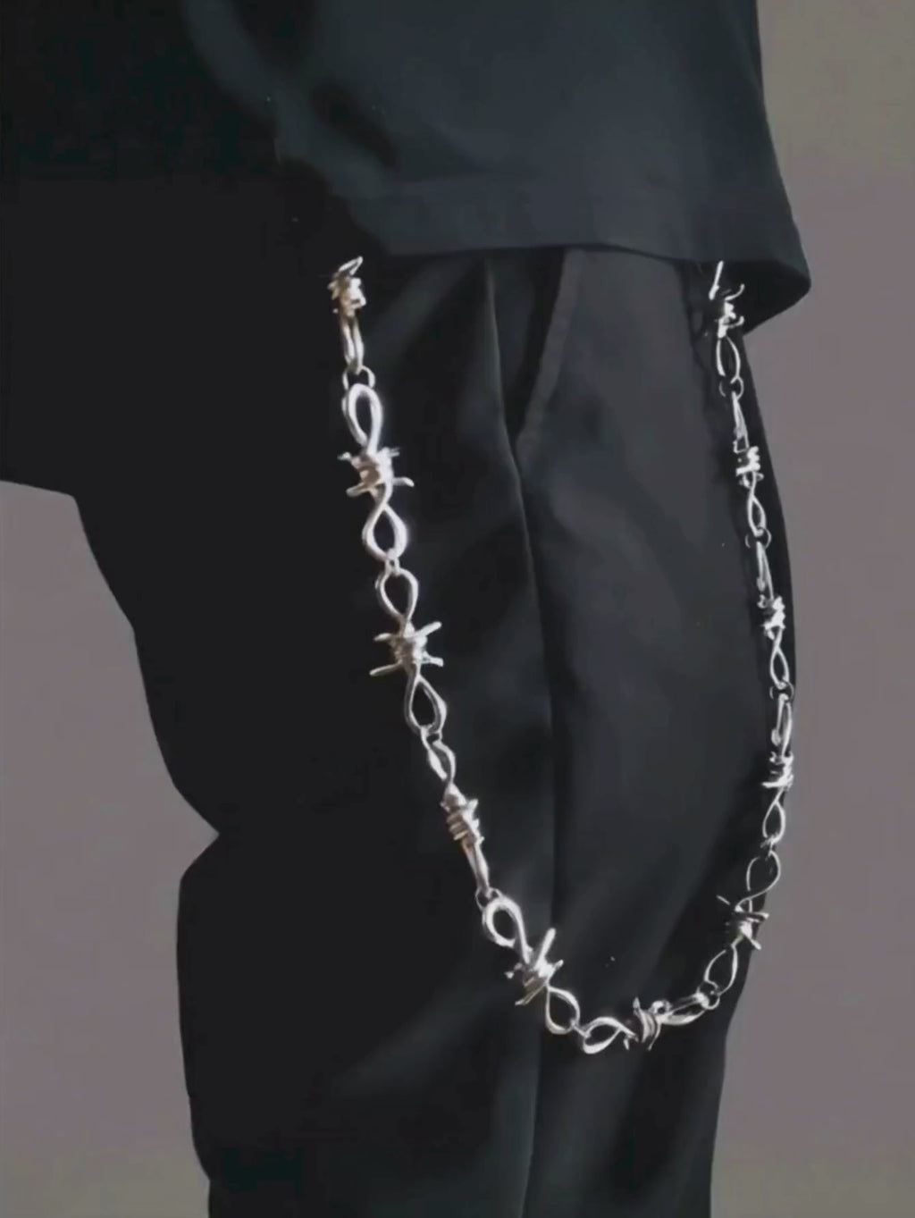 Spiked Barbed Wire Wallet Chain