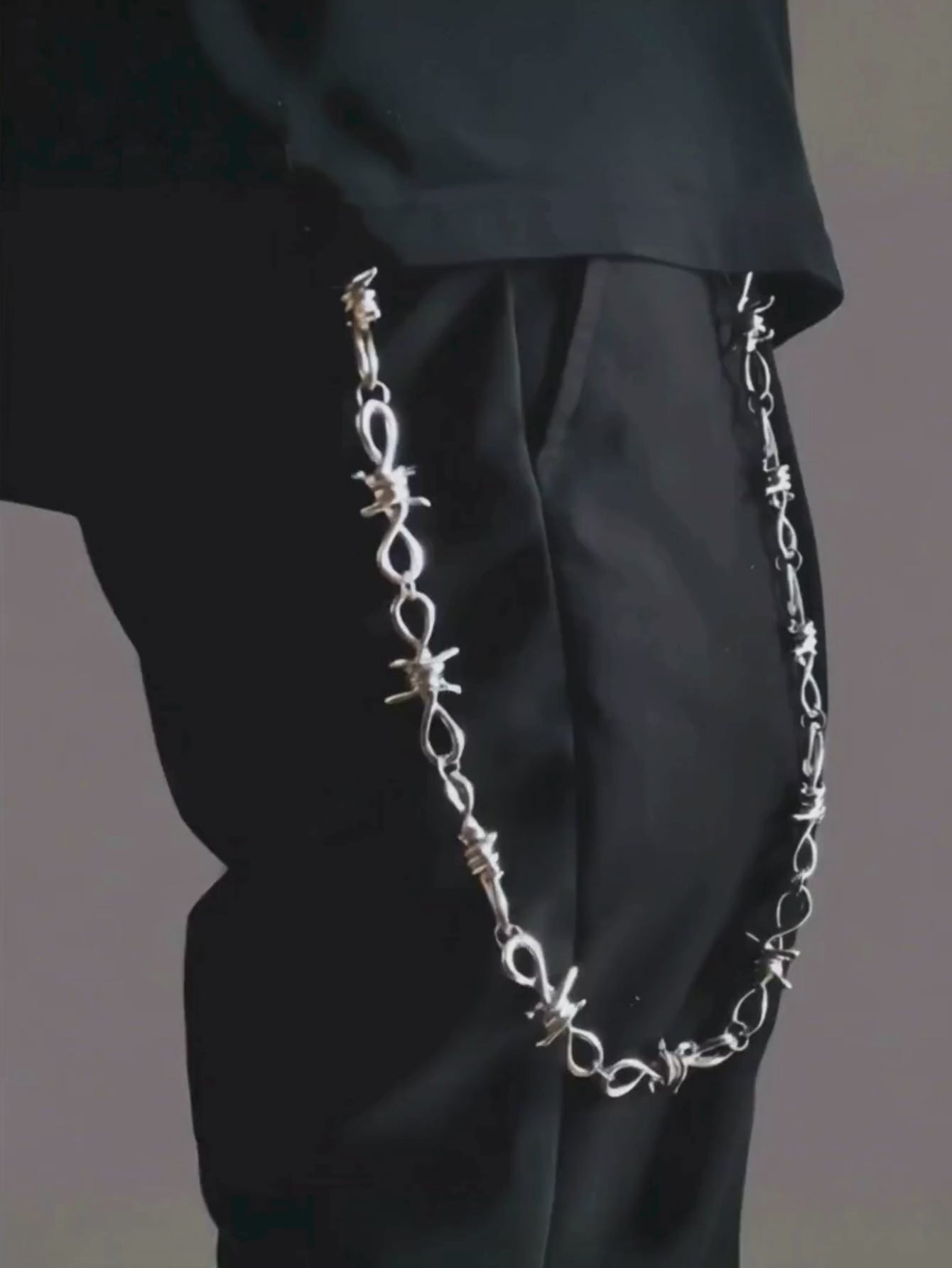 Spiked Barbed Wire Wallet Chain