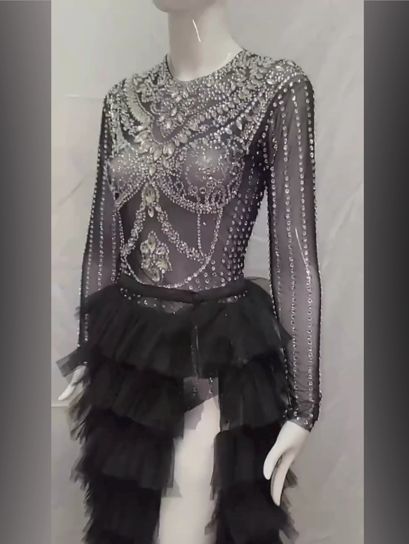 Goth Drag Queen 2Pc Costume