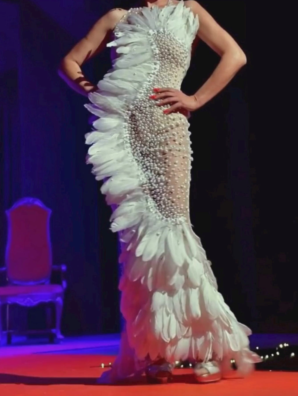 White Feather Dress