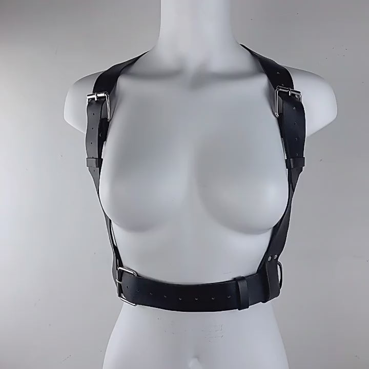 Plus Size Leather Suspenders