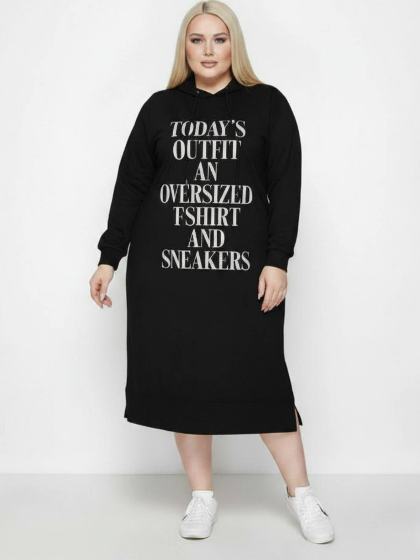 Plus Size Letter Hoodie