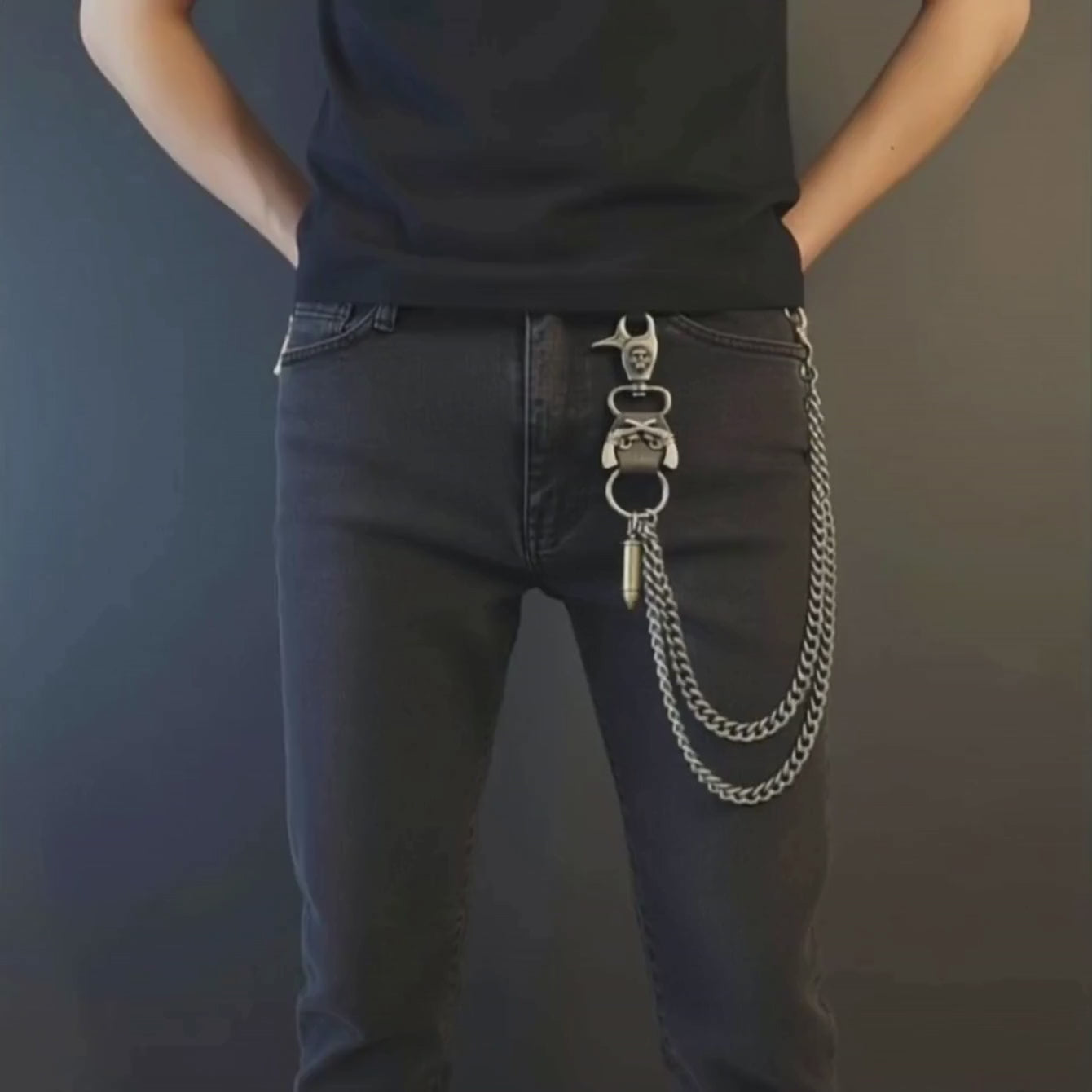 Spiked Heavy Metal Wallet Chain