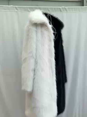 Black and White Fur Jacket