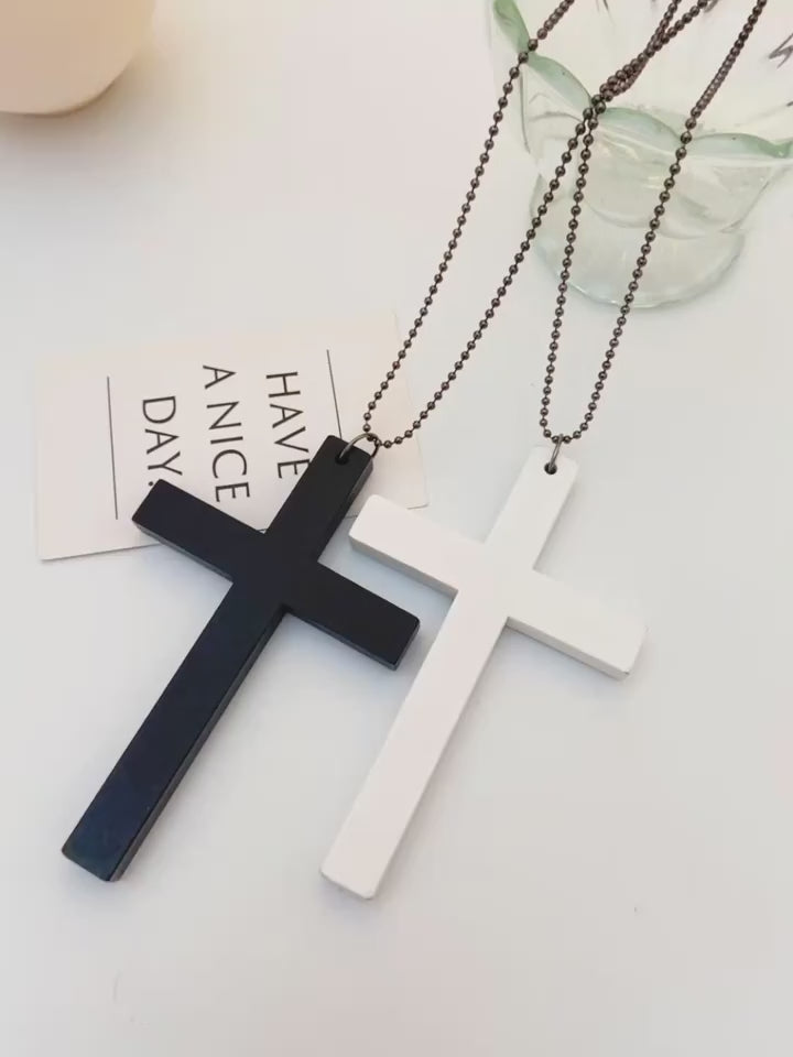 Cross Wooden Necklace