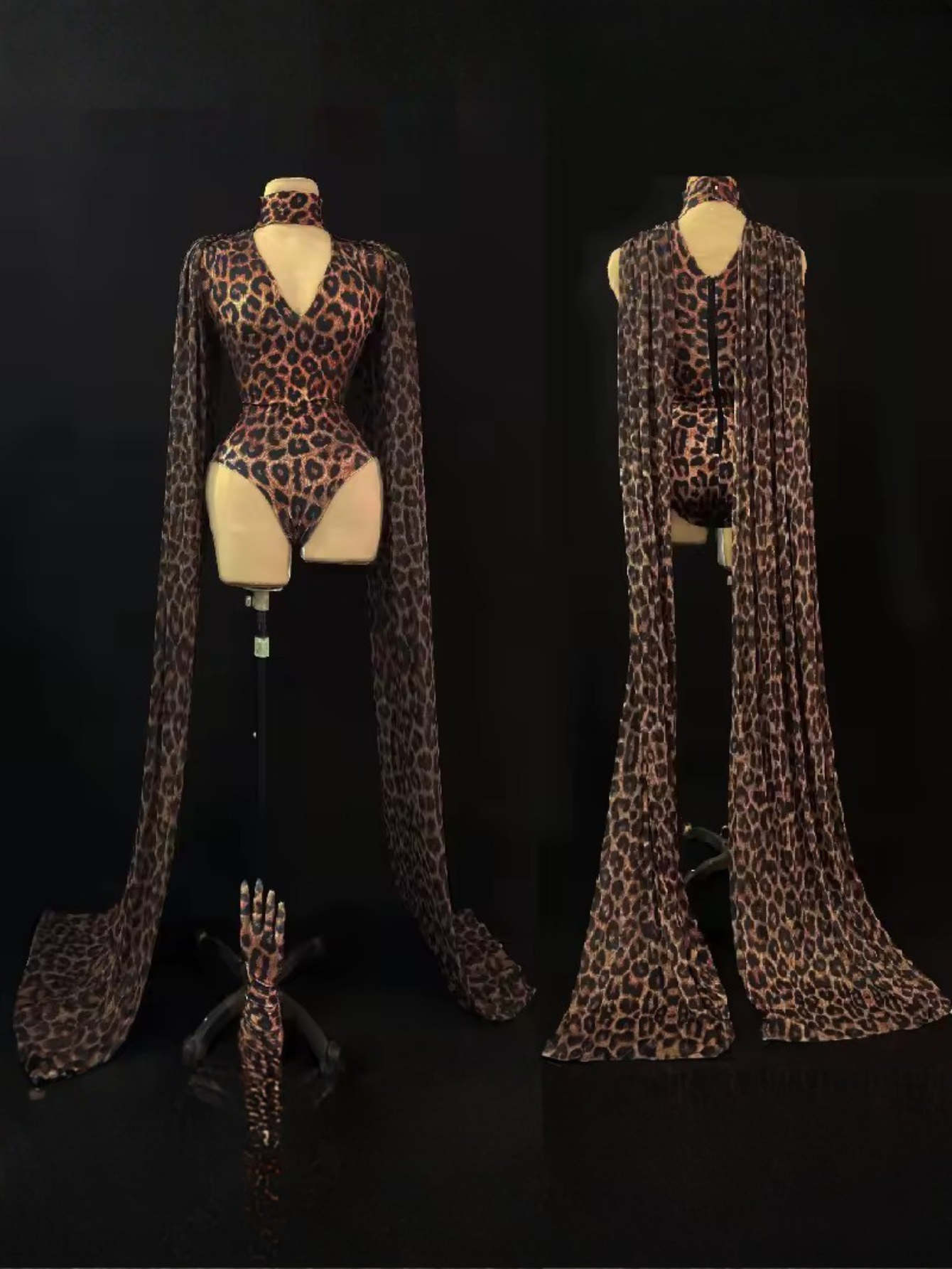 Leopard Drag Queen Costume With Gloves