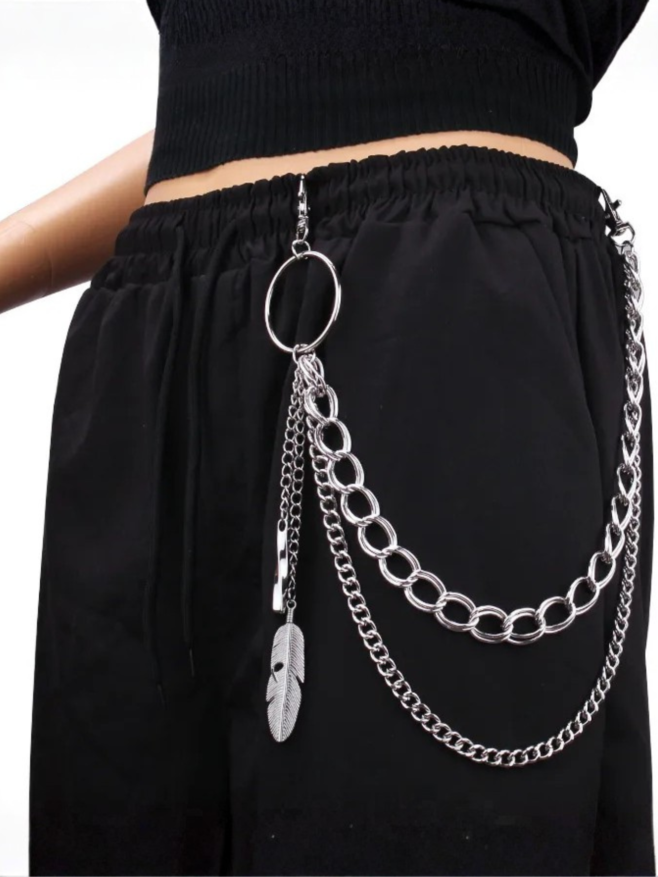 Leaf O Ring Boho Pants Chain