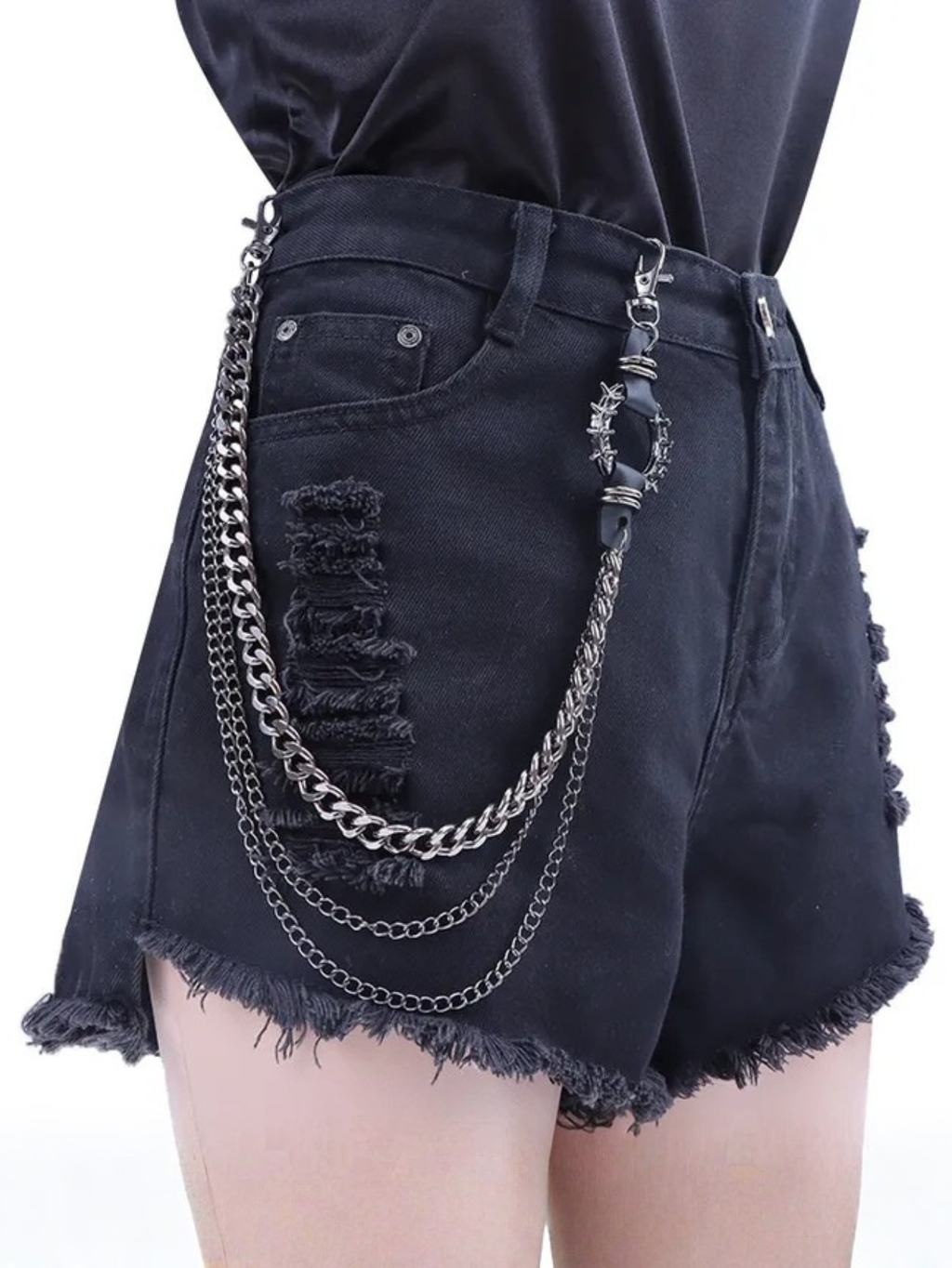 Spiked O Ring Pants Chain