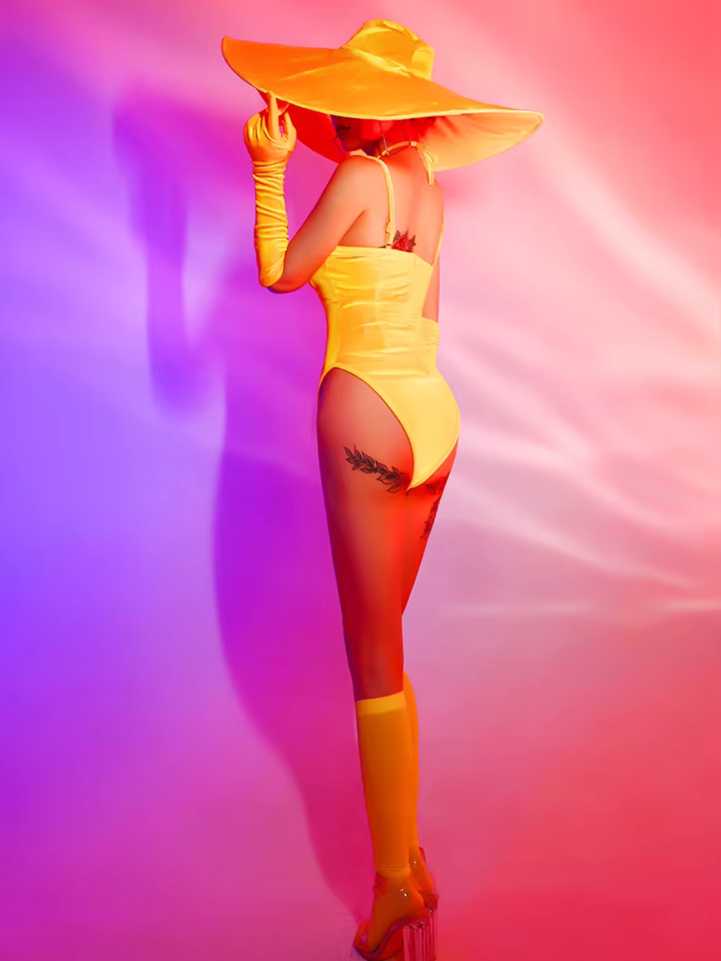 Drag Queen Hat Monokini Costume