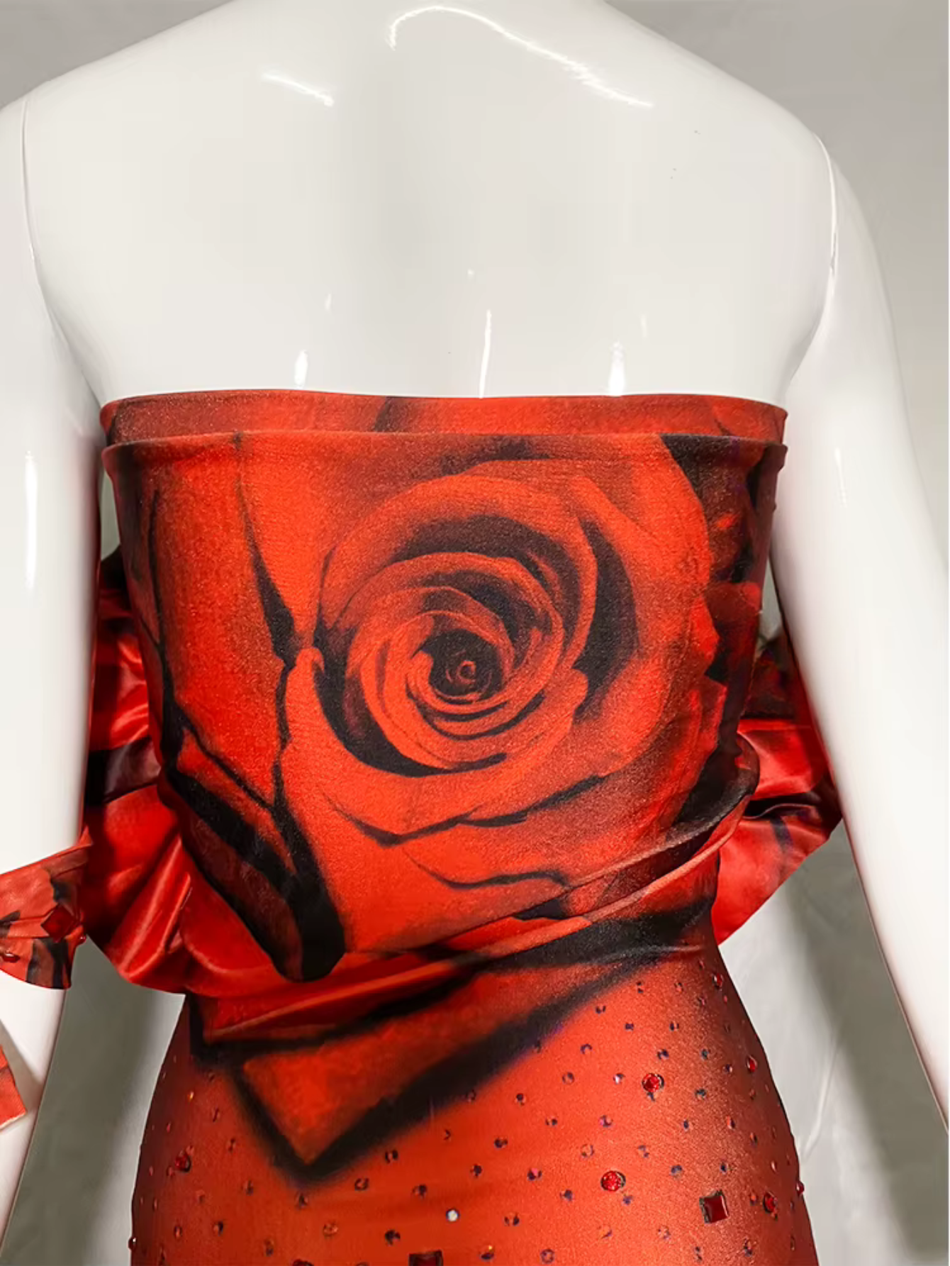 Red Rose Flower Drag Queen Monokini Set