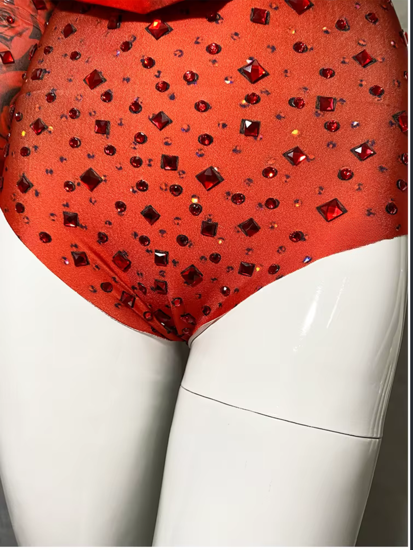 Red Rose Flower Drag Queen Monokini Set