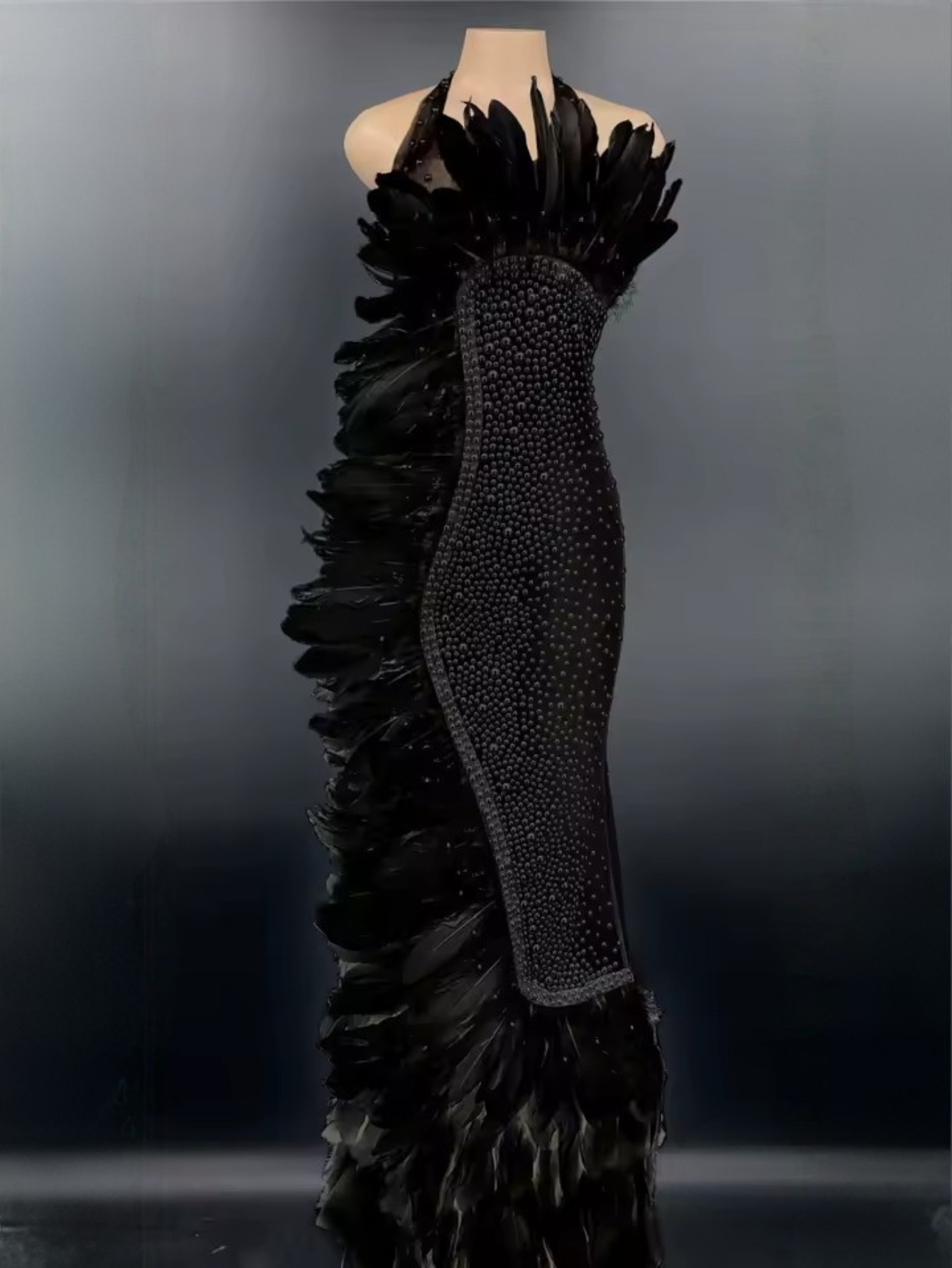 Black Feather Dress