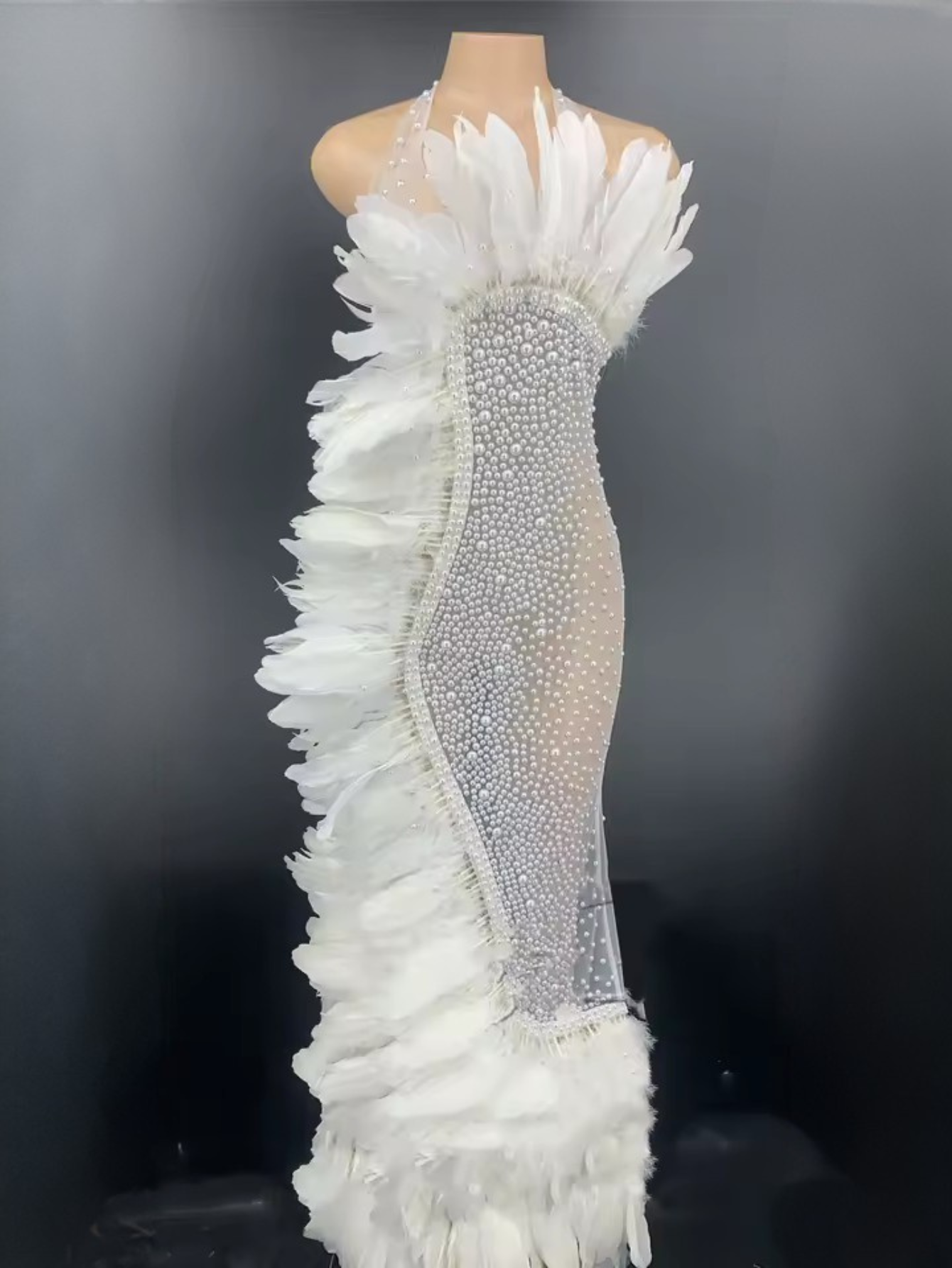 Black Feather Dress