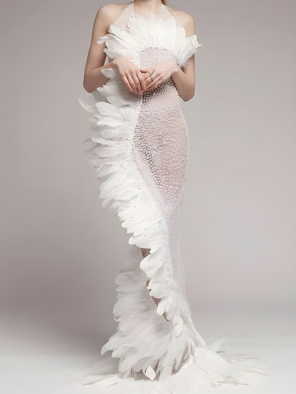 Black Feather Dress