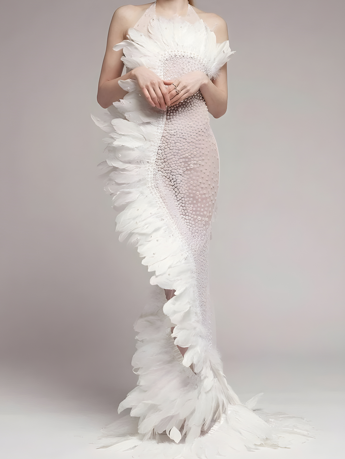 Black Feather Dress
