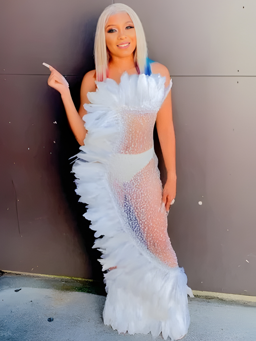 Black Feather Dress