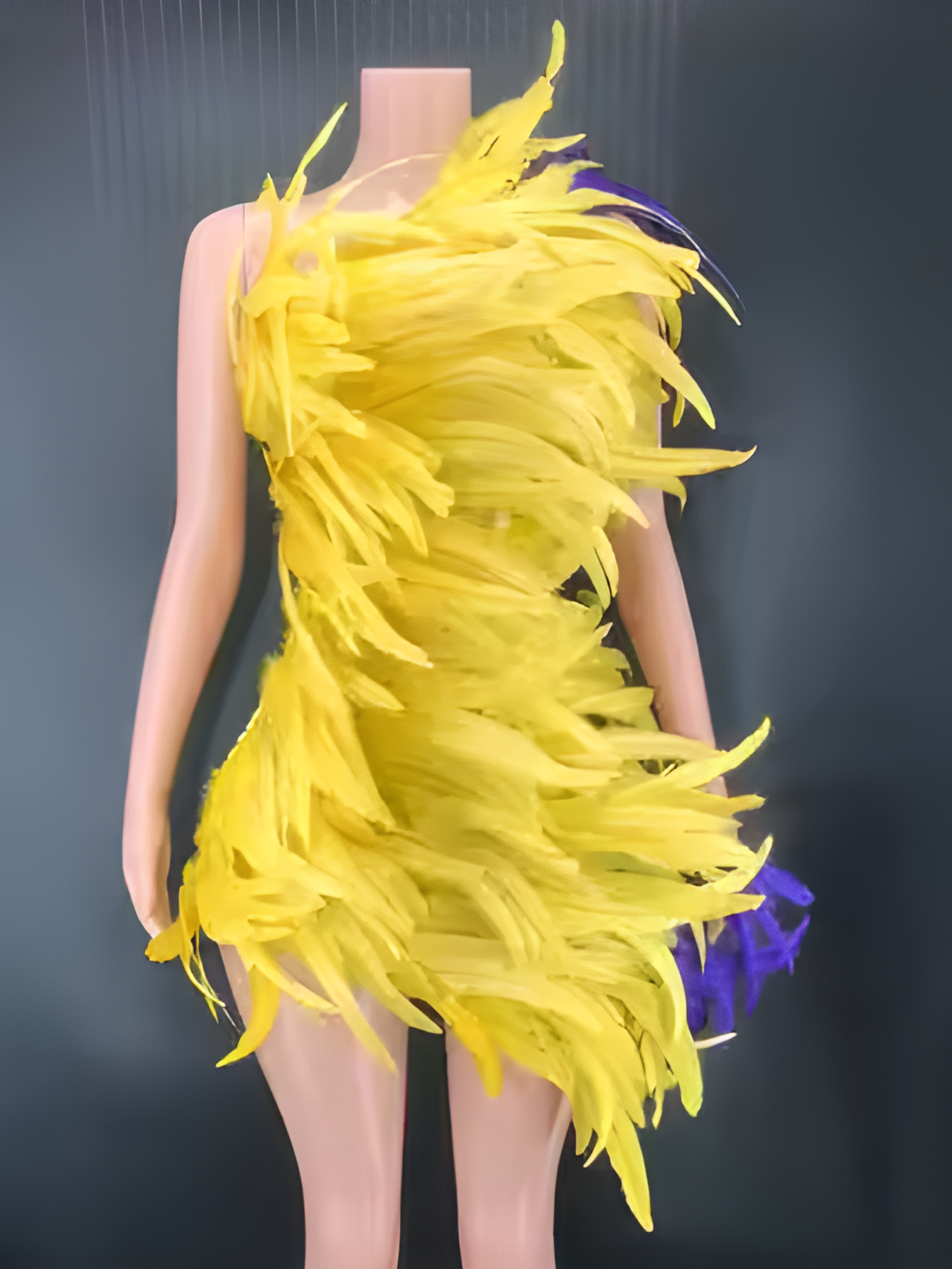 Yellow Feather Dress