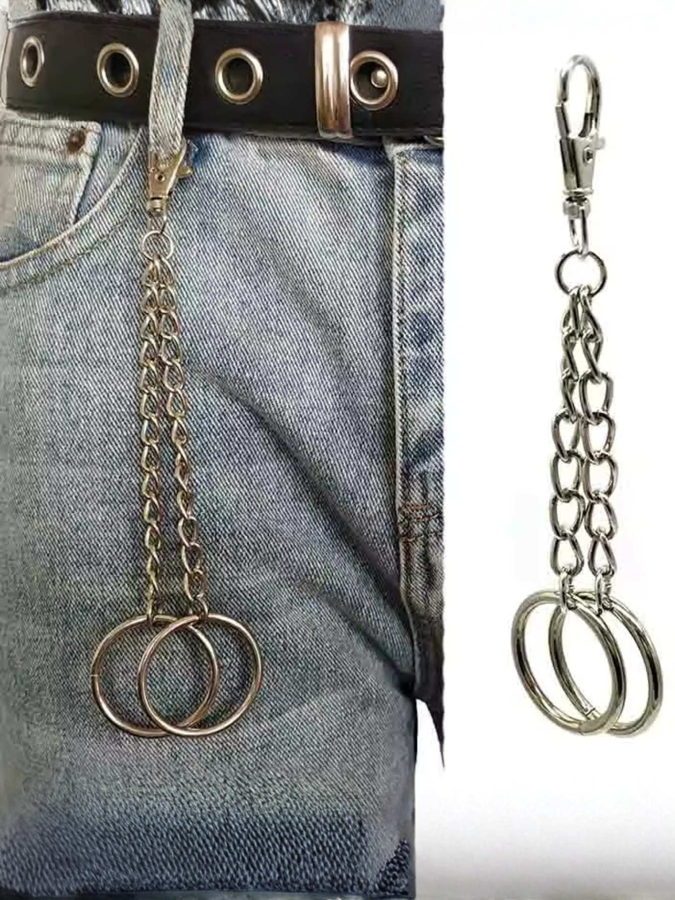Y2K O-Ring Pants Chain