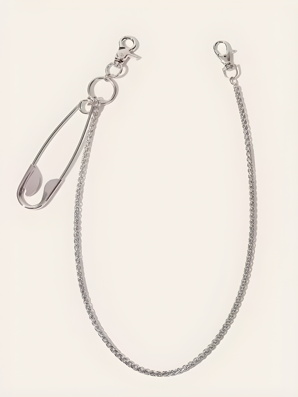 Punk Safety Pin Pants Chain