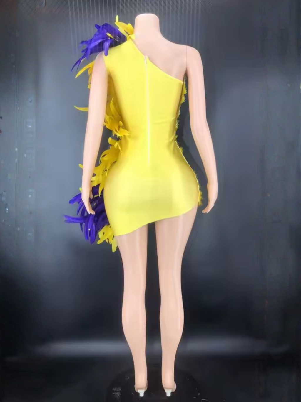 Yellow Feather Dress