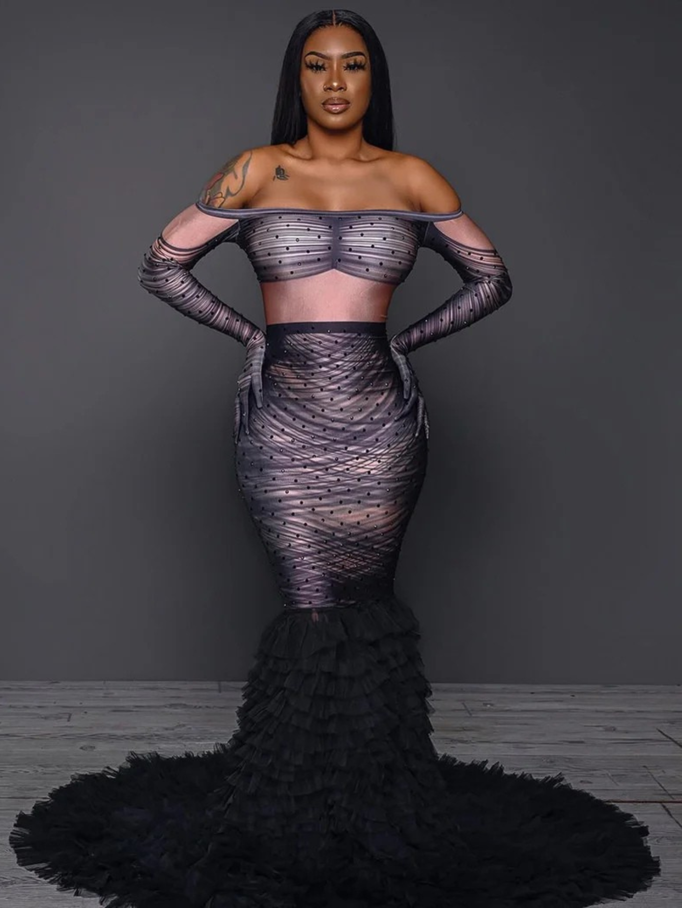 Black TikTok Glove Dress
