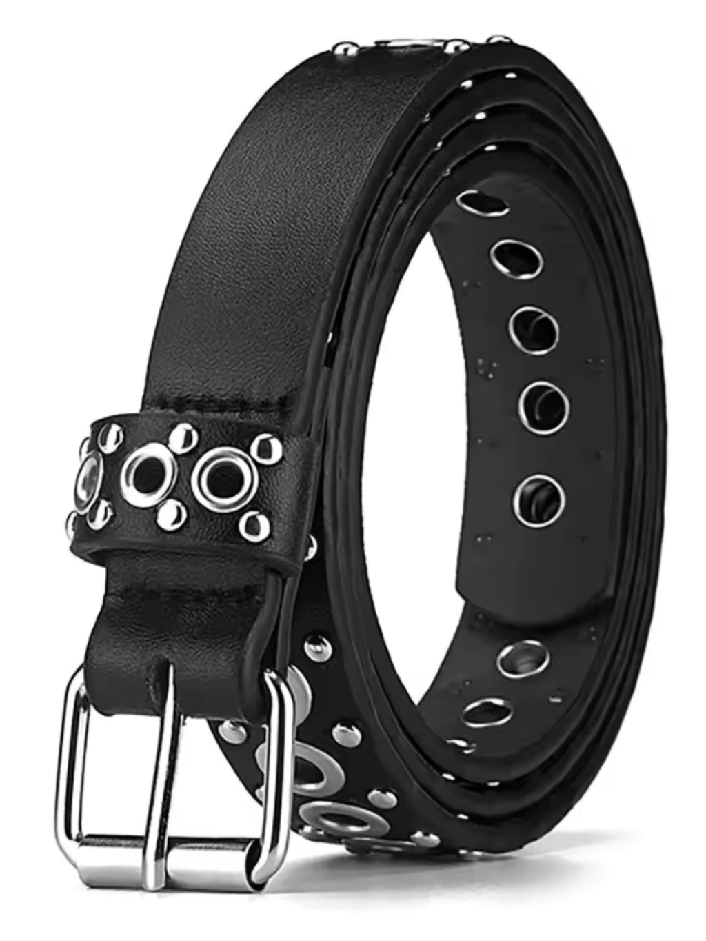 Grommet Black Belt Plus Size