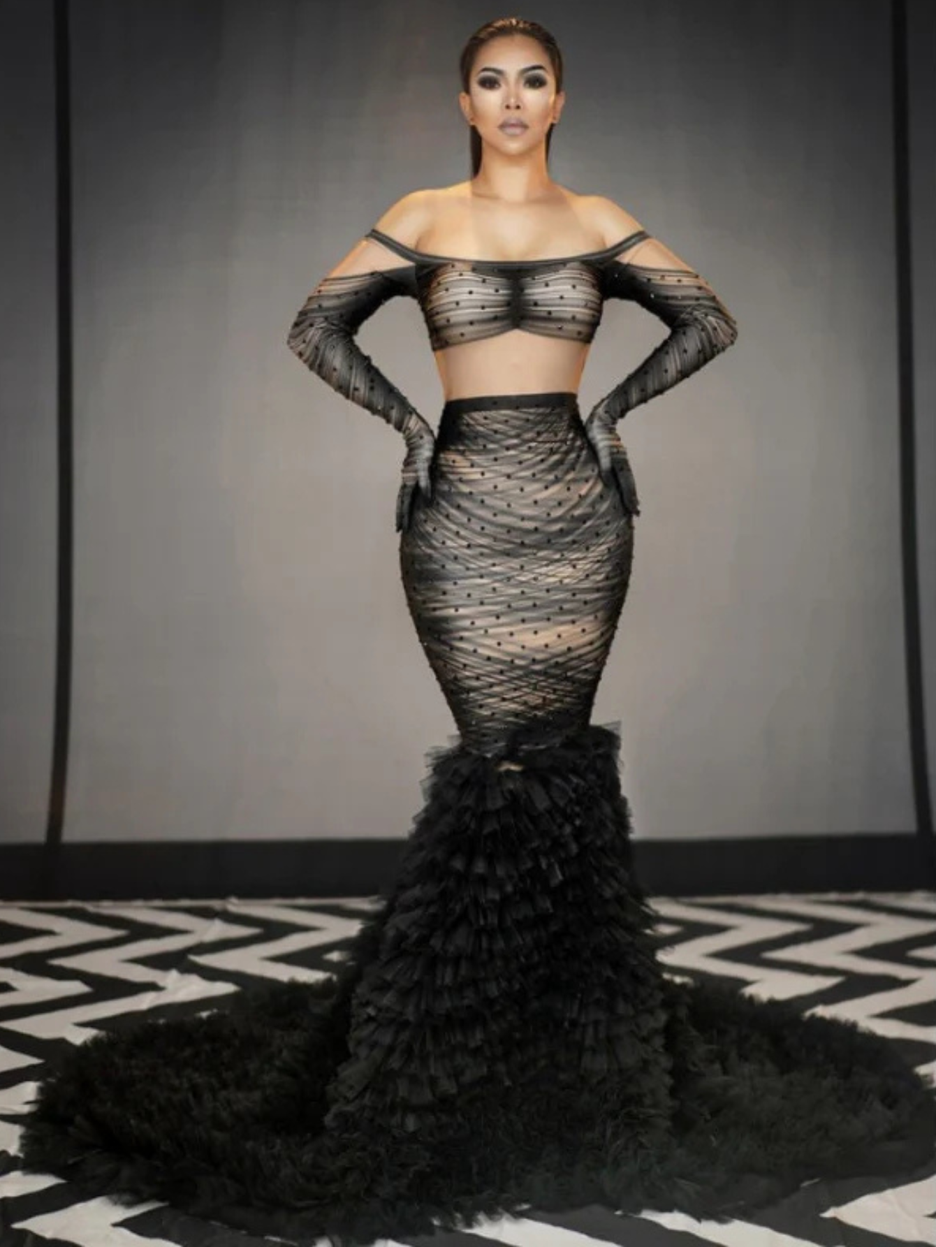 Black TikTok Glove Dress