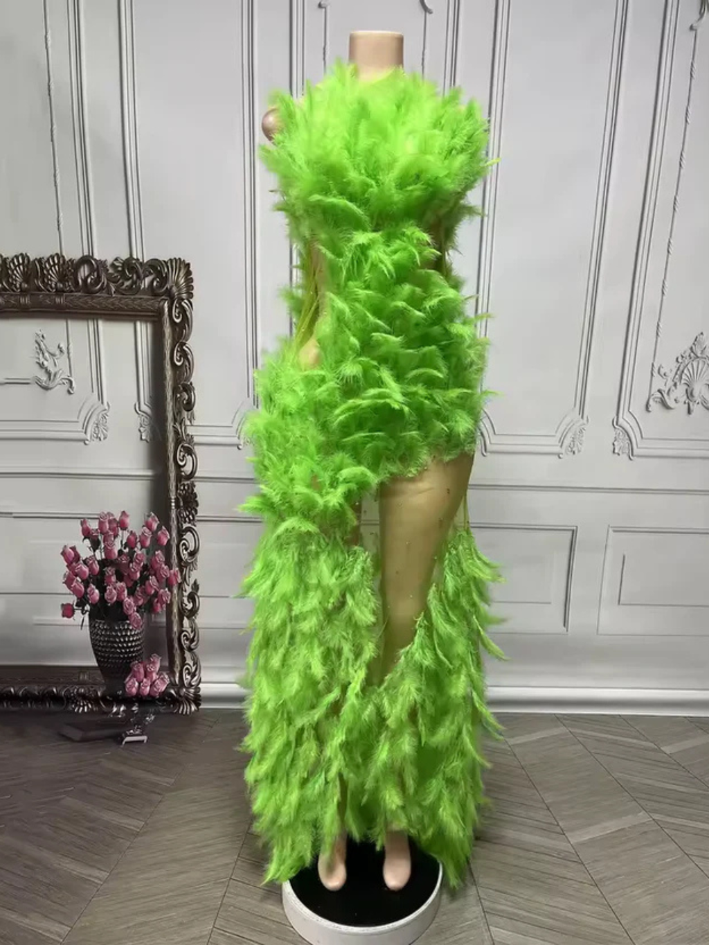 Drag Queen Feather Dress