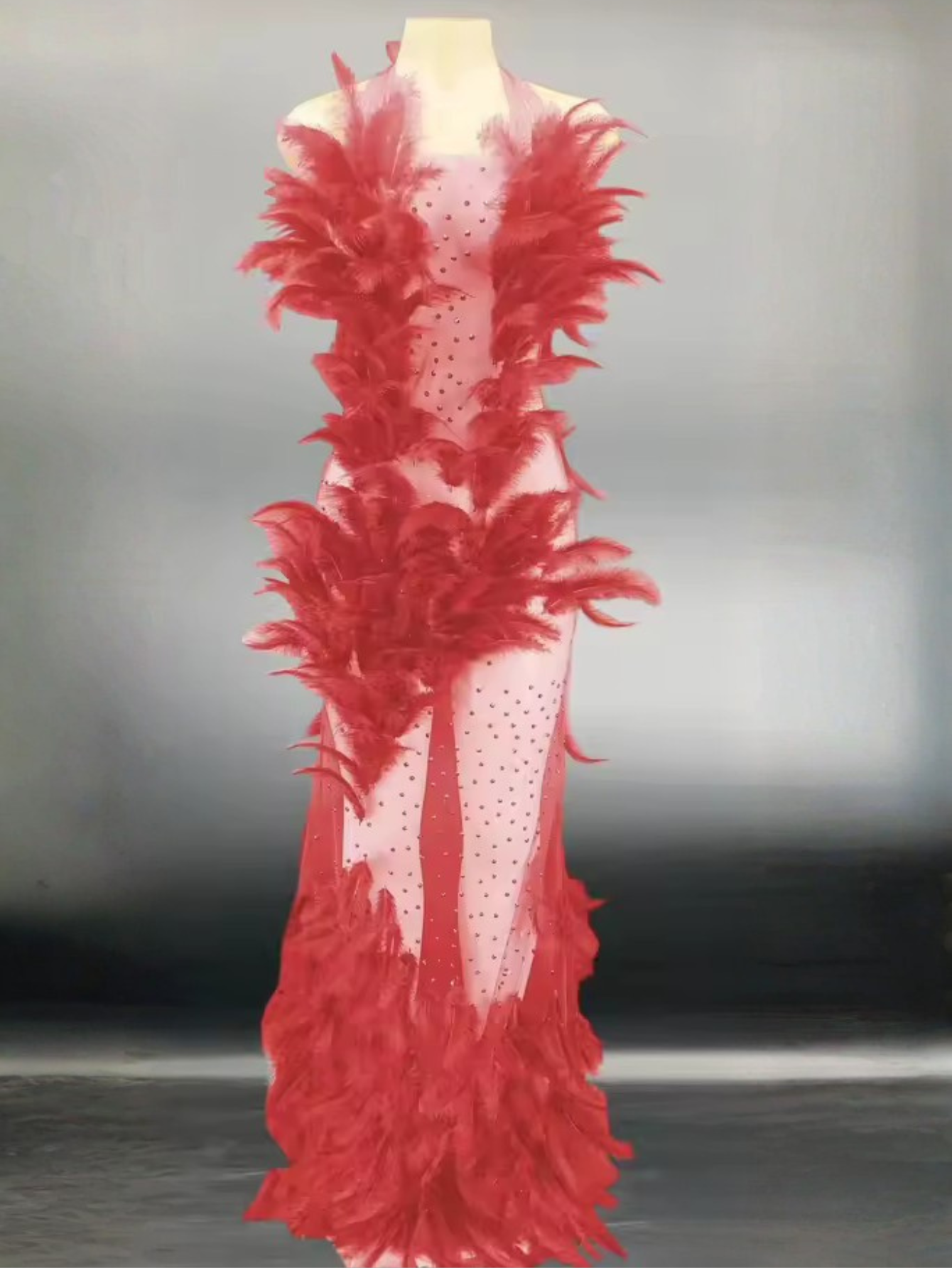 Drag Queen Feather Dress