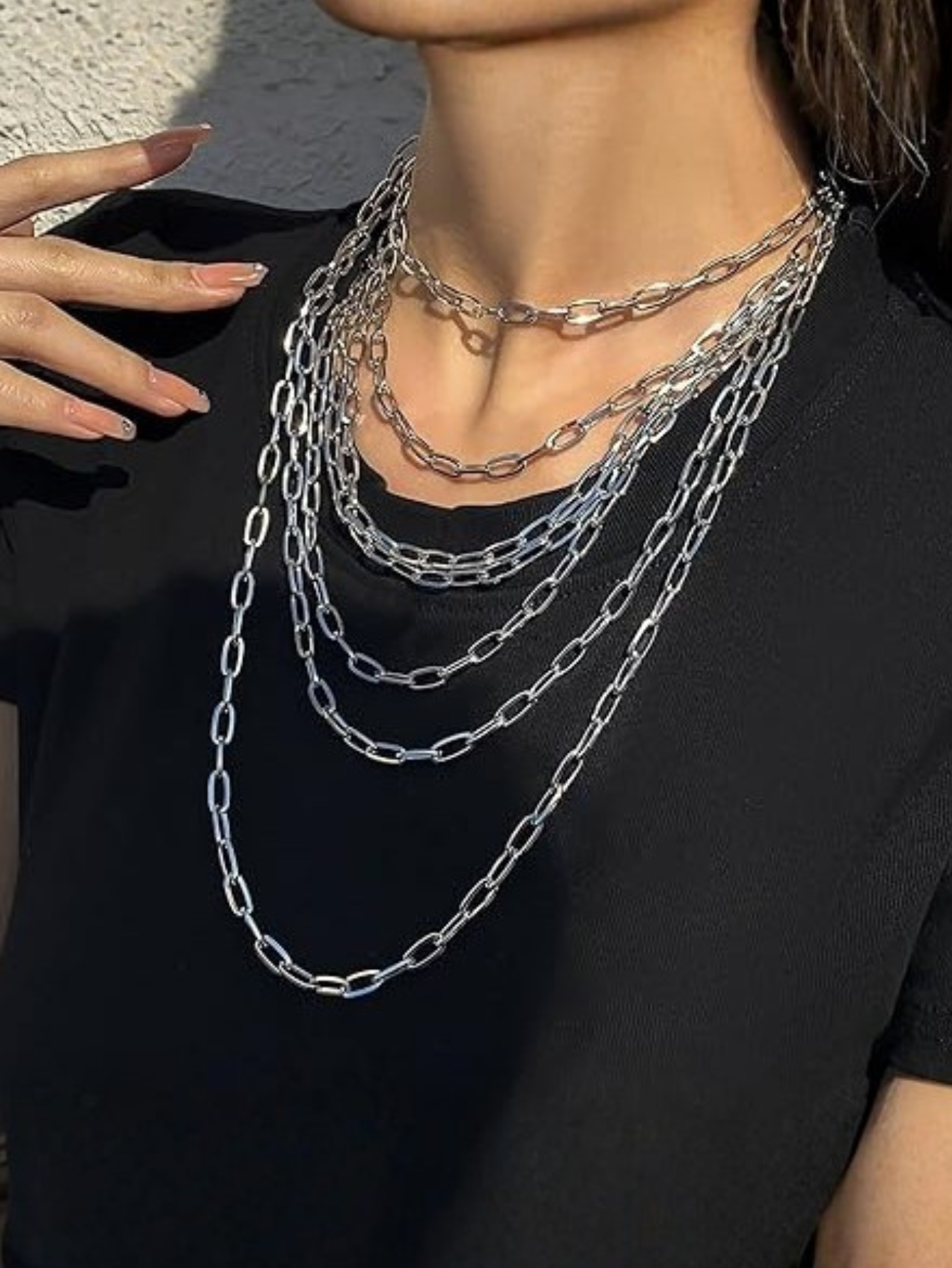 Layered Y2K Chain Necklace