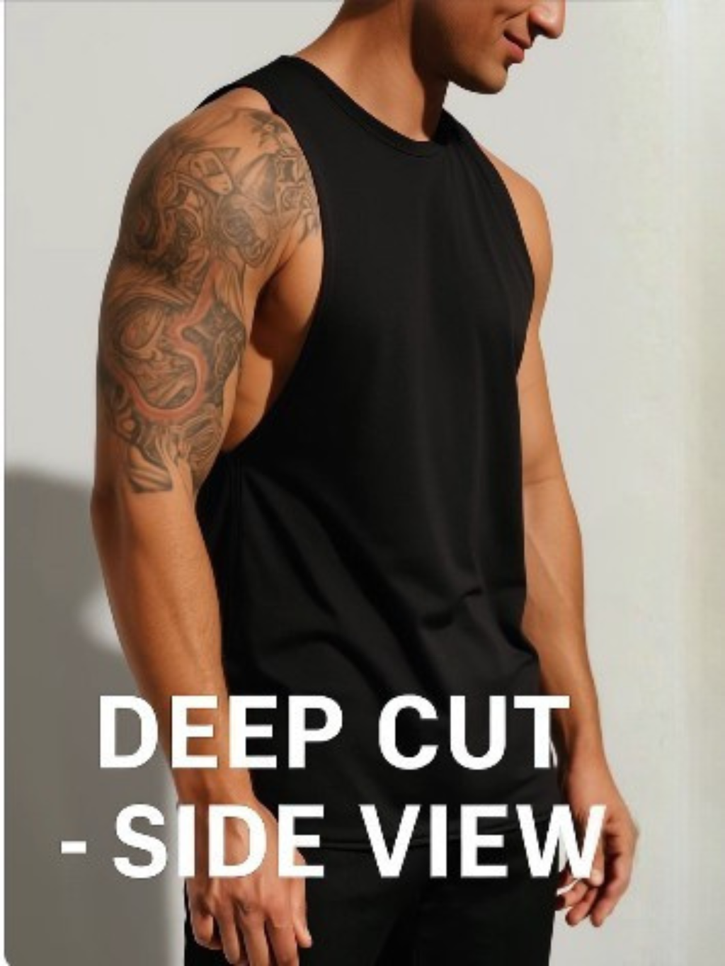 Deep Cut Muscle Tank Top Shirt