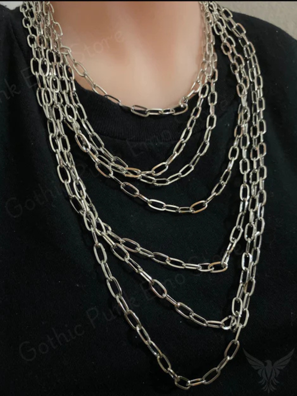 Layered Y2K Chain Necklace